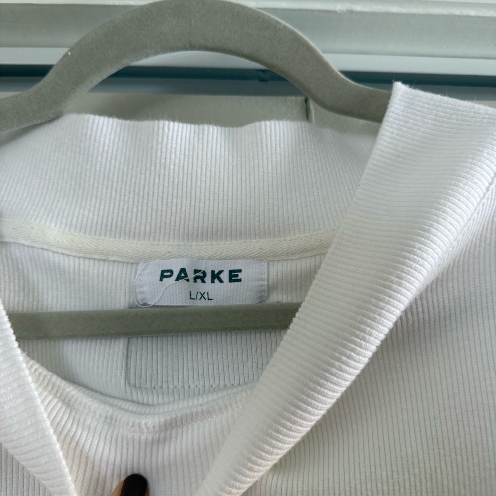 Parke White Ribbed Pullover - Picture 6 of 6